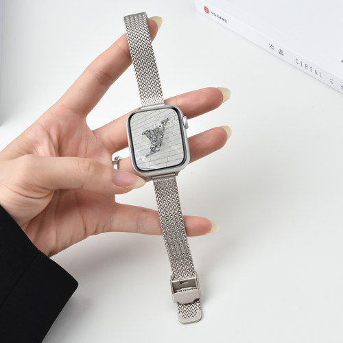 适用iwatch金属卡扣表带