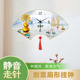 扇形挂钟表客厅静音石英钟新款 饰画 饭厅创意时钟网红简约现代装