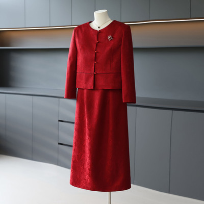 喜婆婆婚宴装春秋装两件套