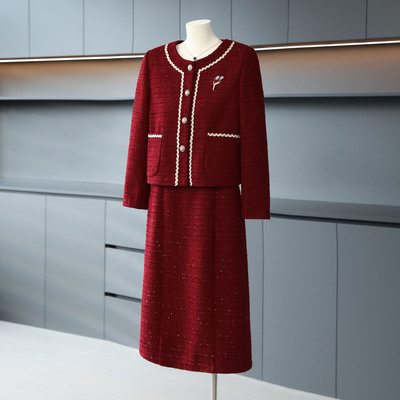 高级感妈妈婚宴装春秋装两件套装2025新款中老年女喜婆婆结婚礼服