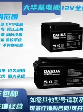 大华蓄电池DHB12180 12V40AH 12V26 1.3/12V4.0 DHB12210直流屏