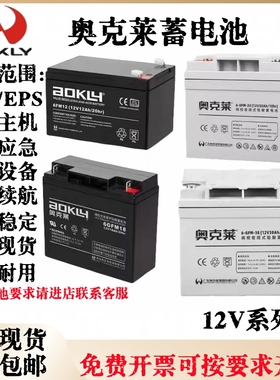 AOKLY奥克莱蓄电池6FM-24 12V18AH20AH24AH38AH40AH65AH100AH电瓶
