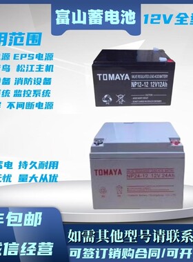 TOMAYA富山蓄电池NP38-12V7A12A17A24A38A65A100A120A机房UPS基站