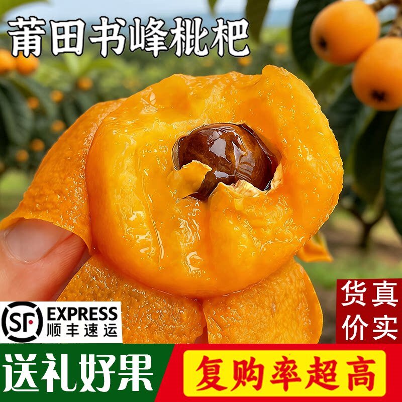 顺丰包邮特级莆田书峰枇杷大果5斤礼盒福建当季新鲜水果琵琶批把3