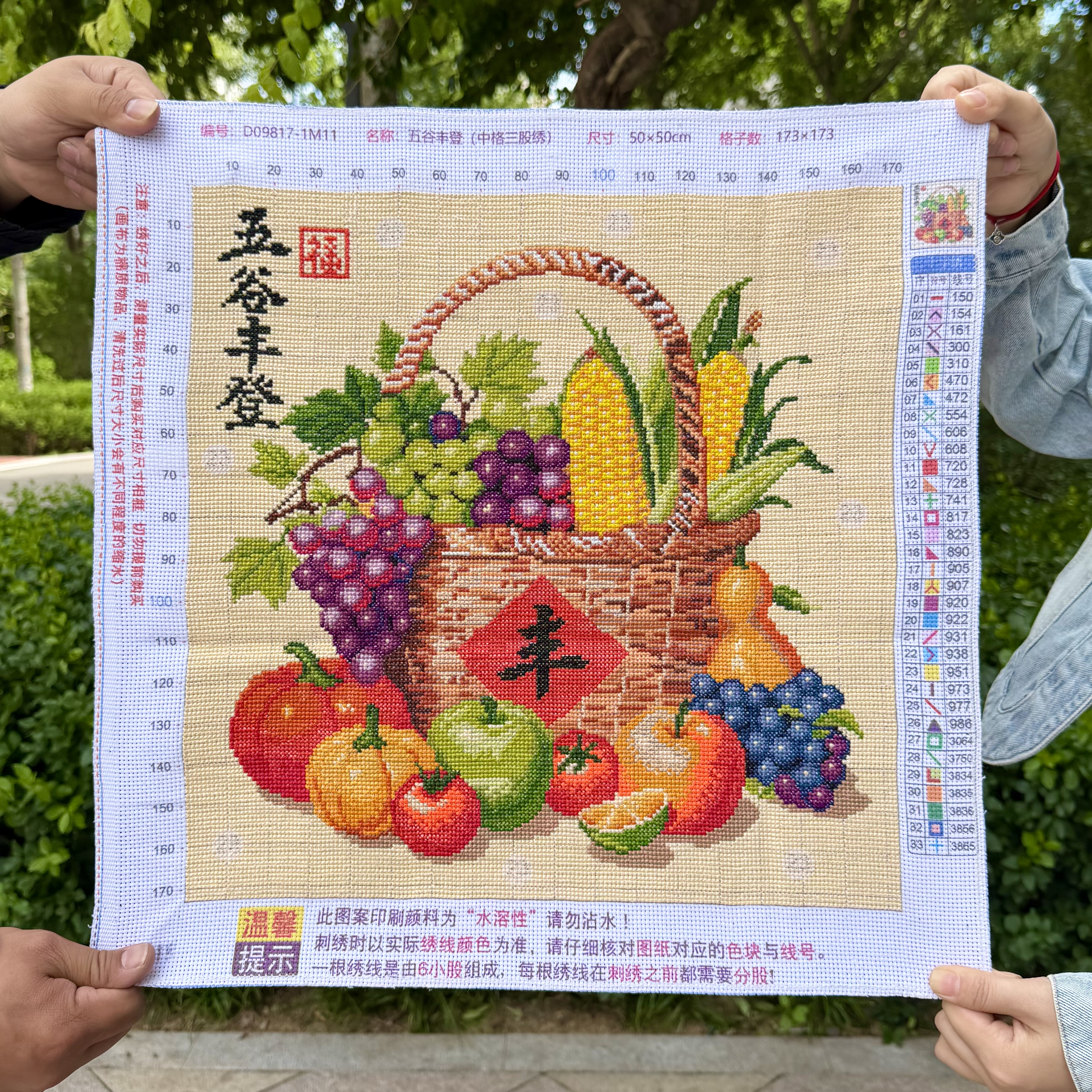 纯手工十字绣成品新款五谷丰登水果蔬菜客厅餐厅乔迁装饰画绣好的