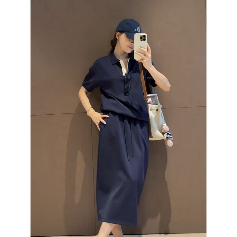 运动套装女夏装搭配一整套小个子时尚休闲短袖上衣半身裙子两件套