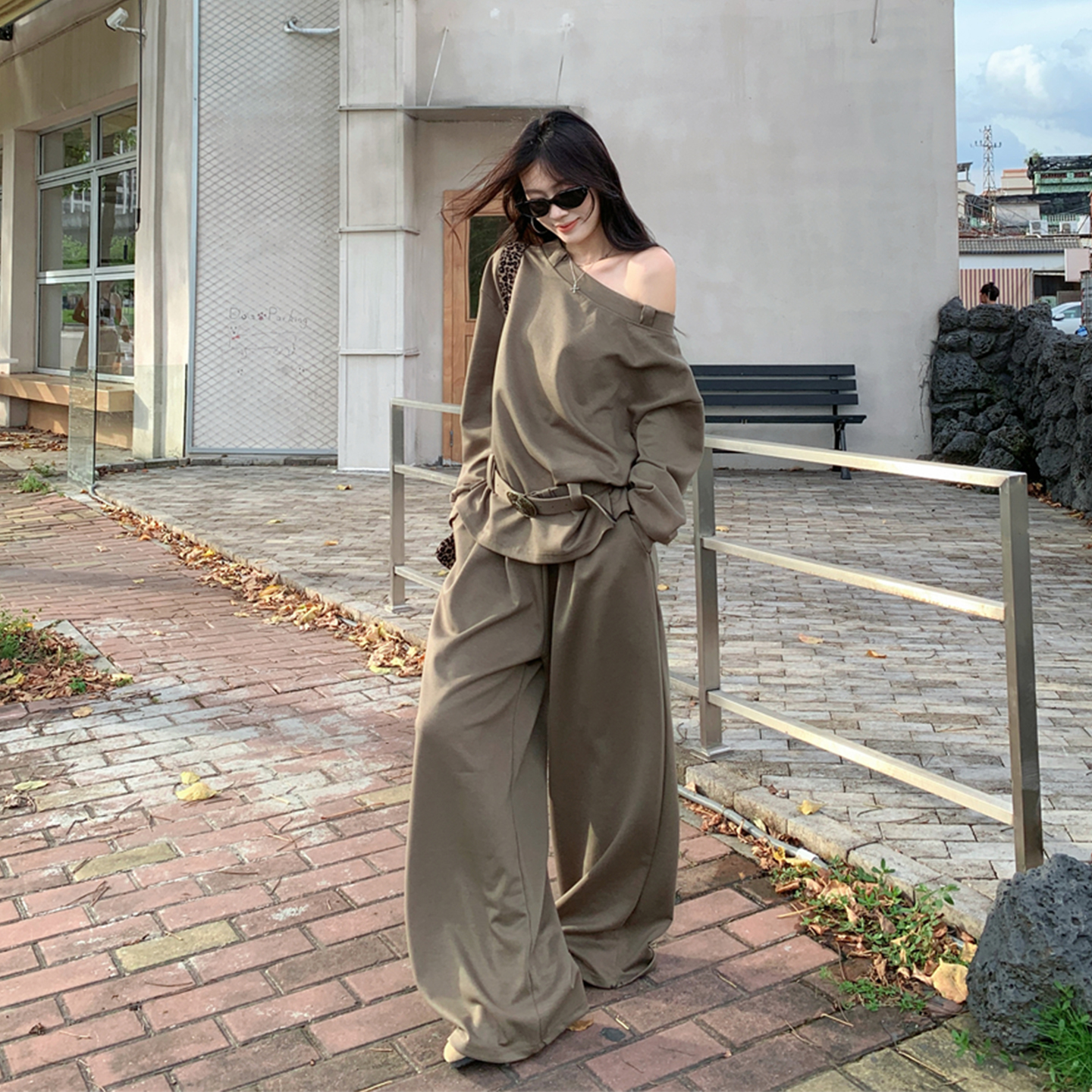 休闲运动套装女春秋欧货时髦洋气