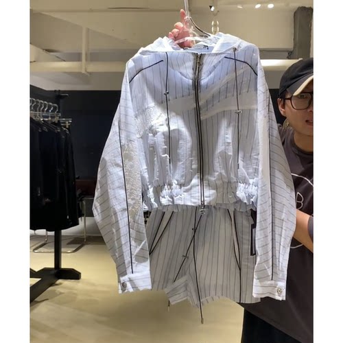 欧货高端条纹防晒运动服夏季套装