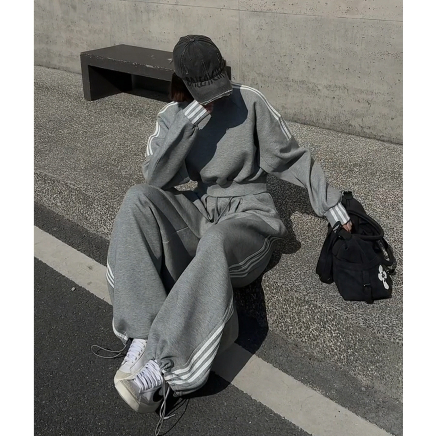 高级感网红时尚运动套装女秋冬欧货复古休闲炸街卫衣条纹两件套潮,女装/女士精品,休闲运动套装,淘宝优惠券,粉丝福利购,淘宝优惠卷