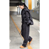 一整套欧货休闲炸街高级感马甲运动服连帽卫衣两件套 2025超火冬装