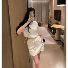 网红炸街气质穿搭一整套夏季女装欧货高级感小个子休闲运动套装裙