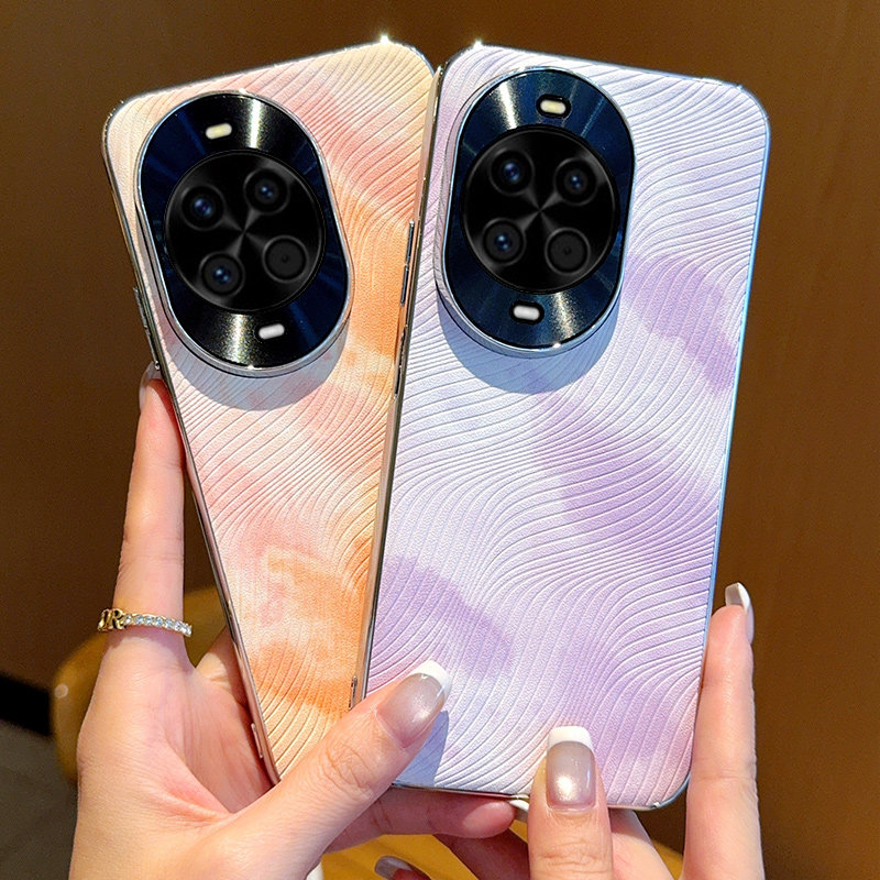 适用于华为nova14新款手机壳nova14pro水彩皮纹渐变华为nova14ultra电镀软边防摔时尚官方同款高端手机壳男女