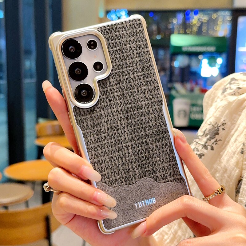 适用三星s25手机壳磁吸充电三星S25Ultra专用新款素皮刀峰s25+四角防摔手机套S25ULTRA个性男防摔外壳高级感