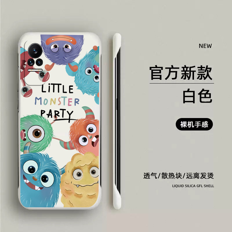 适用小怪兽家族小米civi手机壳卡通米civi2新款米mix4保护套无边框CiVi1S曲面屏5g高级感MIX4防摔手机套mi男