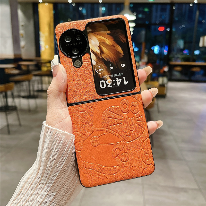 适用OPPO FindN3Flip手机壳折叠屏2023新款Find N3 Flip 男女创意0pp0超薄卡通机器猫保护套网红外壳限量版