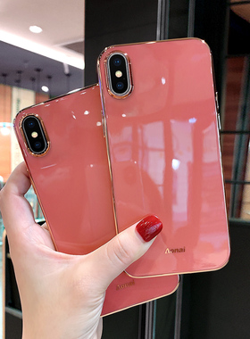 适用苹果XS手机壳iPhone7plus女网红新款潮牌xsmax镜头全包防摔硅胶软壳苹果8女款潮por男ins风xr奢华保护套