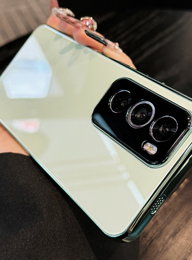 适用opporeno12手机壳新款冰晶Reno11pro镜面玻璃reno12pro散热全包RENO11防摔高级感5g男硅胶女潮por保护套