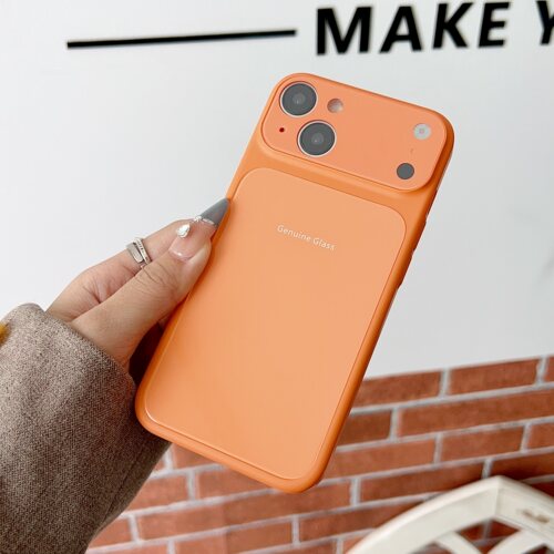ins马卡龙玻璃秒变大视窗适用苹果17promax手机壳iPhone16e时尚Air轻奢15PRO高级感14保护套13男女12简约网红