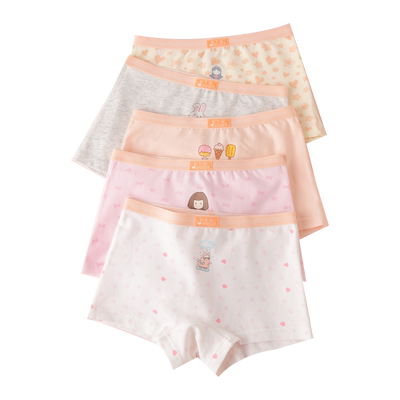 A类全棉女孩不夹屁股四角内裤