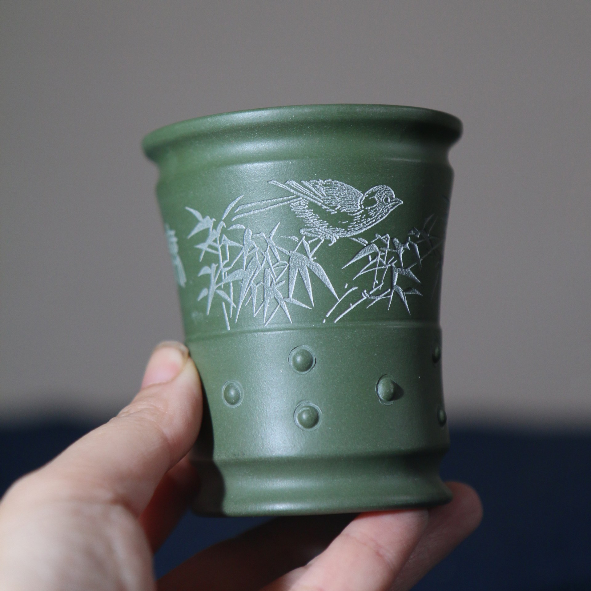 紫砂花盆微型手工盆景盆小盆桌面盆栽中国风仿古朱泥绿泥柴烧盆