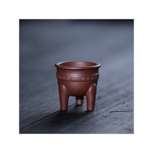 紫砂花盆盆景盆拇指盆三足小盆特小盆景盆觅陶乡孙伟微型手工盆