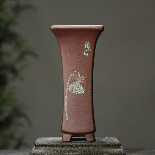 紫砂花盆小盆桌面盆栽老桩悬崖