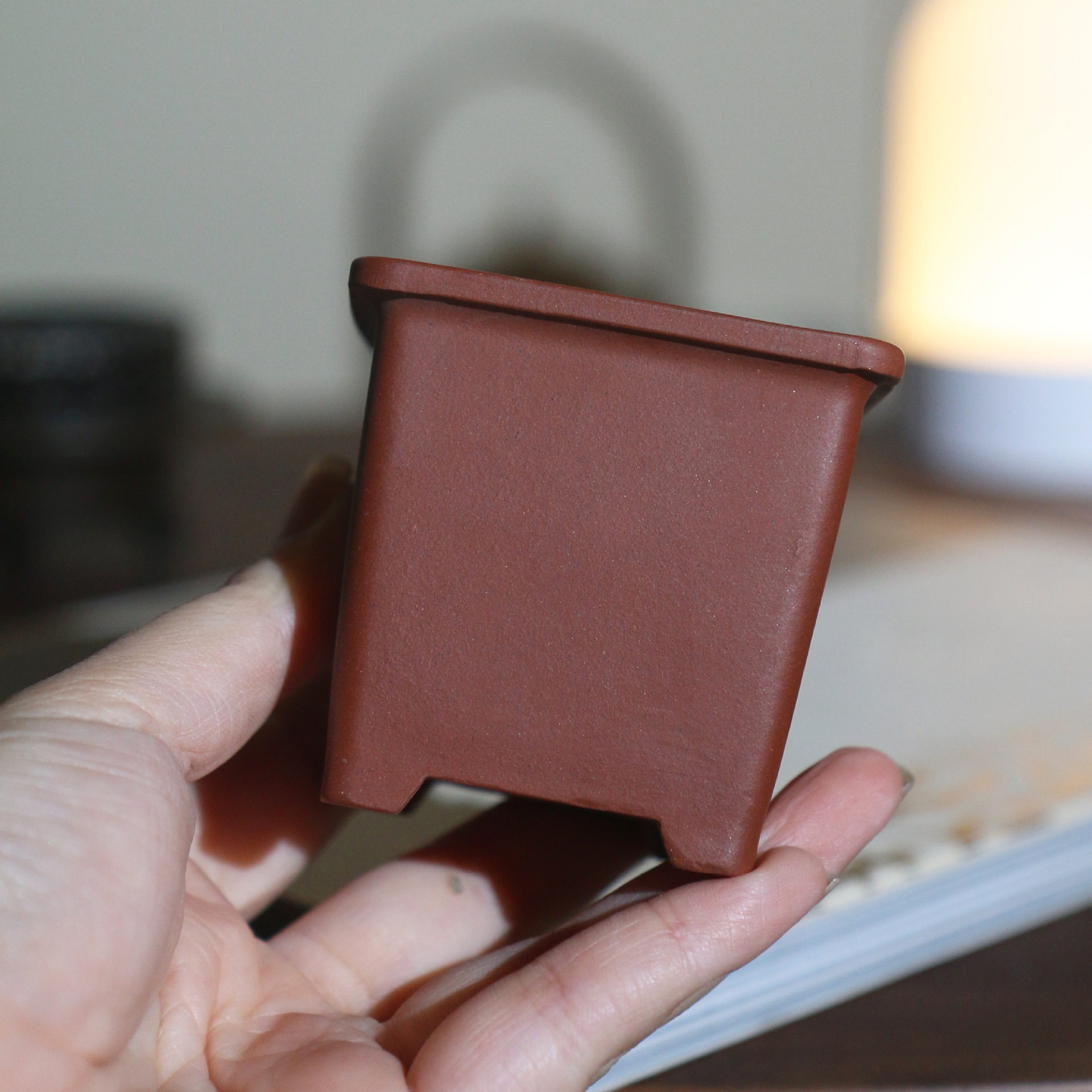 紫砂花盆微型盆景盆迷你特小盆桌面正方形掌上盆栽把玩摆件茶宠