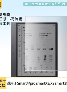 适用掌阅iReader Smart4/pro smartX3/X2 smart3平板屏幕贴膜软性钢化膜高清防指纹膜肯特类纸膜防反光保护膜