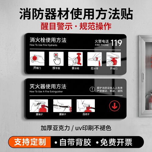 公共场所防火安全警示贴牌