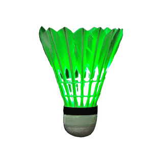 晚上发光的羽毛球夜光防风耐打高端塑料尼龙球套装夜间荧光带灯用