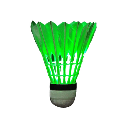 晚上发光的羽毛球夜光防风耐打高端塑料尼龙球套装夜间荧光带灯用