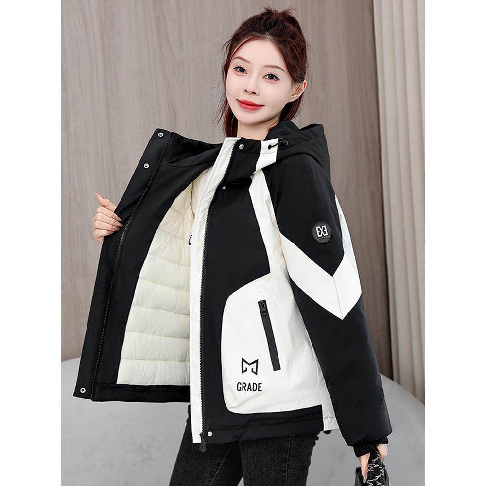 2025新款冬季宽松羽绒棉服女短款冲锋衣时尚保暖加厚棉衣棉袄外套