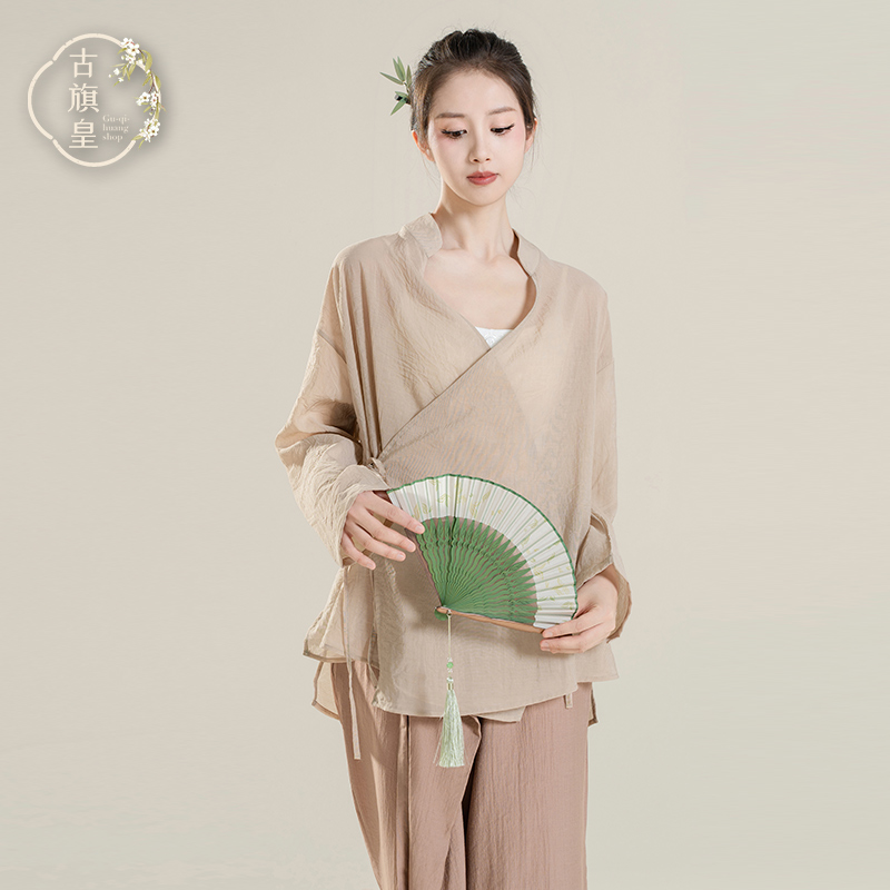 古旗皇古典舞舞蹈服衬衫