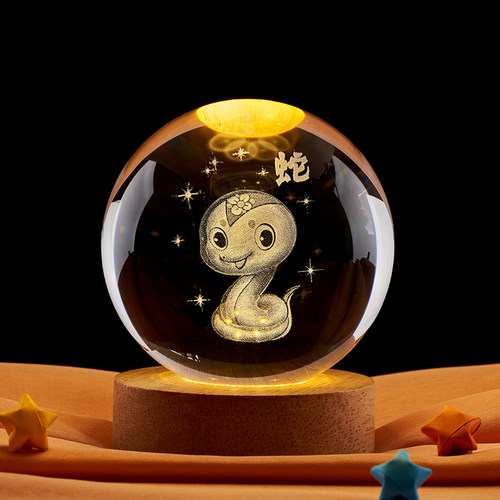 艺弘途工艺水晶摆件卡通桌面灯光