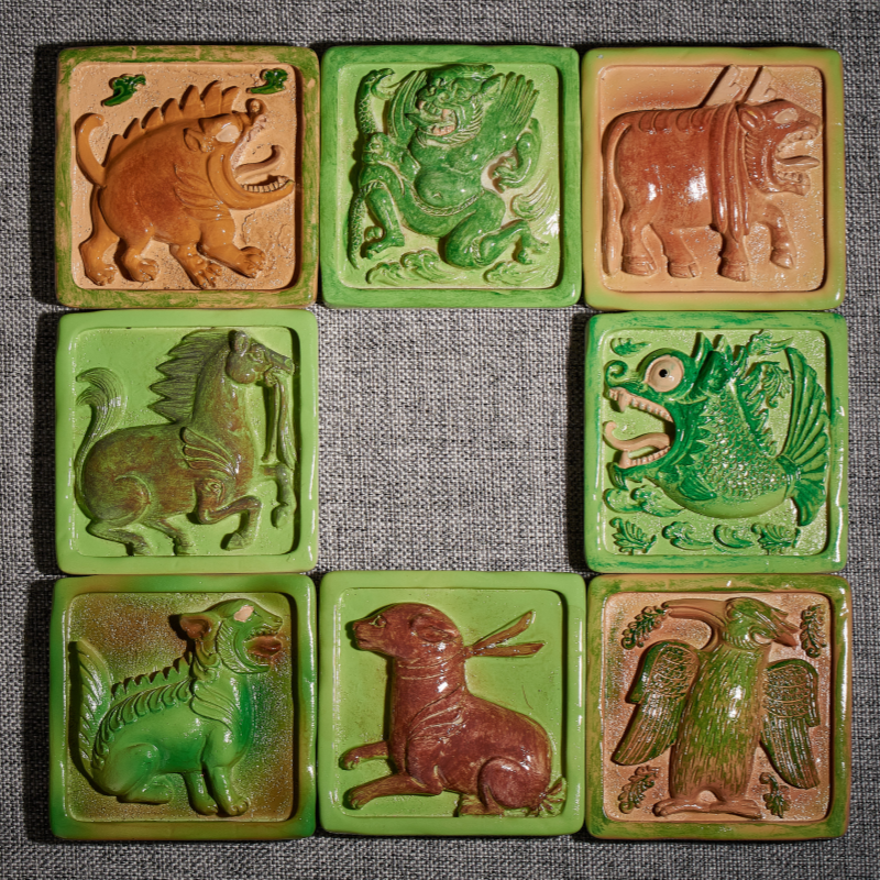 国宝回家北朝釉陶动物浮雕陶砖冰箱贴显眼包文创文物伴手礼收藏