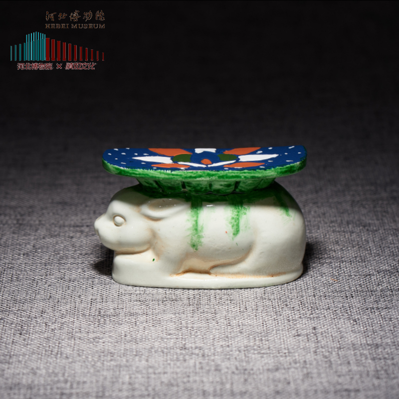 河北博物院唐三彩卧兔枕立体冰箱