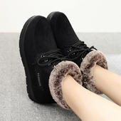 保暖冬靴防滑软底冬鞋 冬季 妈妈中老年人加绒女鞋 女棉鞋 老北京布鞋