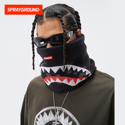 SprayGround鲨鱼嘴秋冬护脖男防寒护颈加厚潮流骑行防风保暖围巾