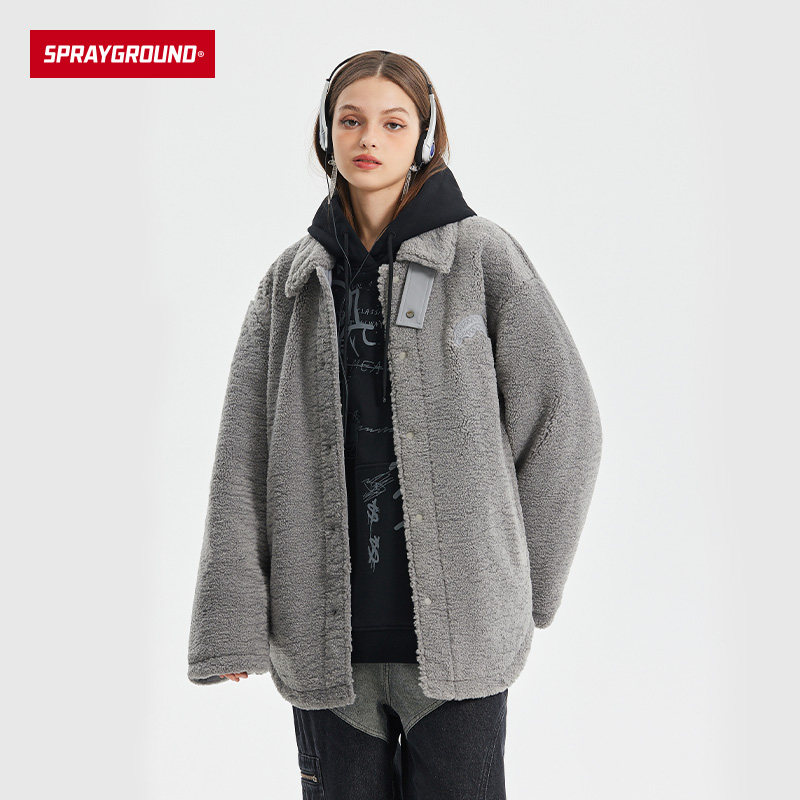 SprayGround毛绒休闲百搭棉服图片