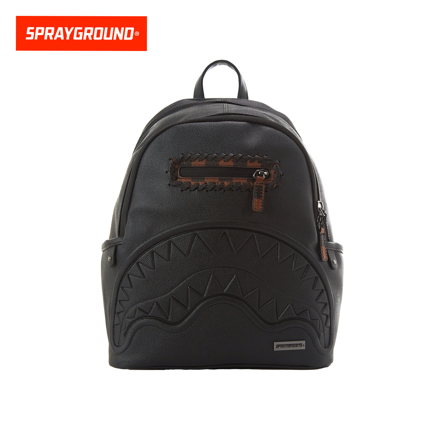 SprayGround鲨鱼嘴2025新款双肩包时尚拼接小号背包男女背包