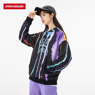 SprayGround新款 上衣男潮W0833320 鲨鱼嘴连帽卫衣女宽松休闲美式
