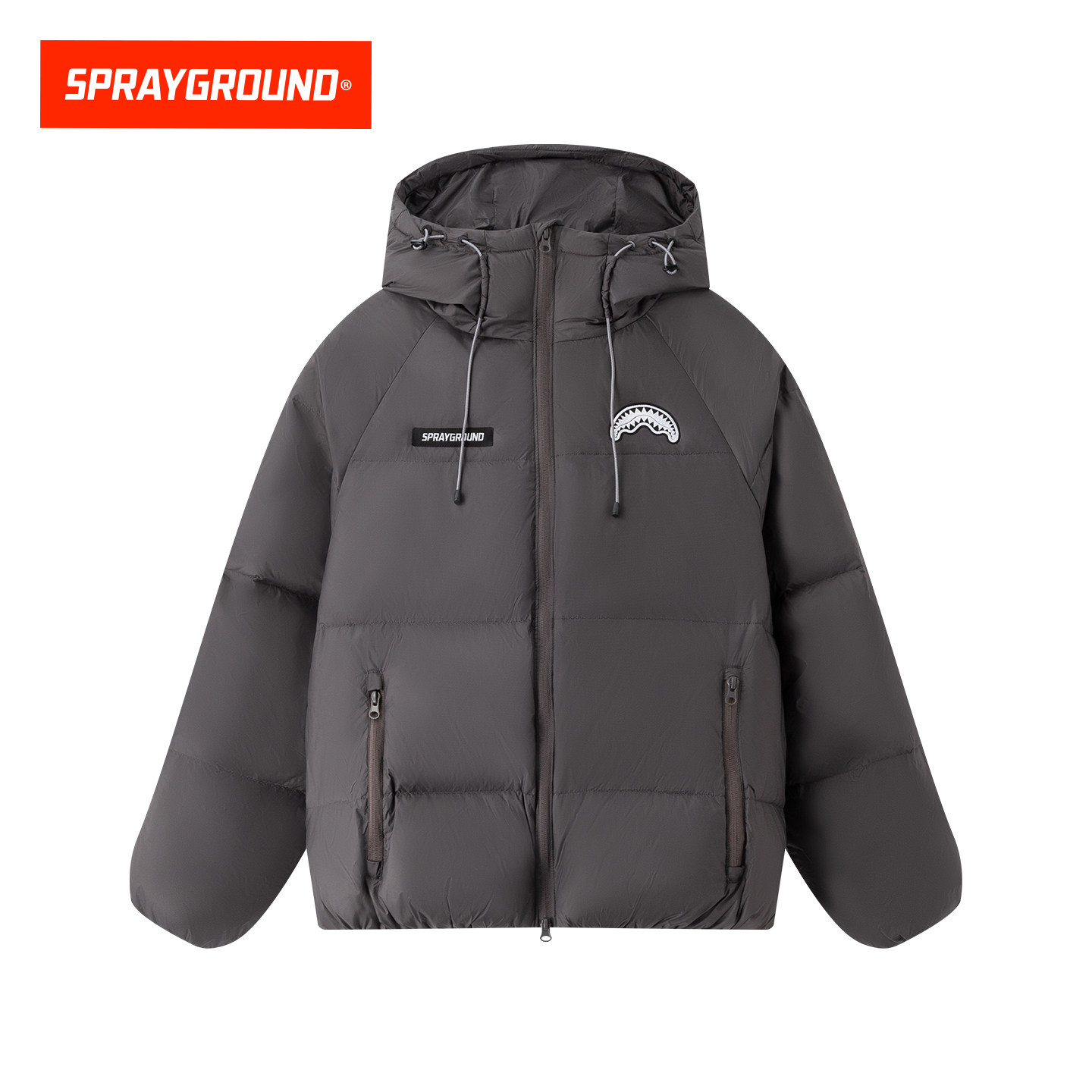 SprayGround鲨鱼嘴25冬季新款90白鸭绒羽绒服男女保暖加厚外套