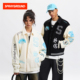 SprayGround鲨鱼嘴哥特字母棒球服外套秋冬夹棉翻领男女刺绣夹克