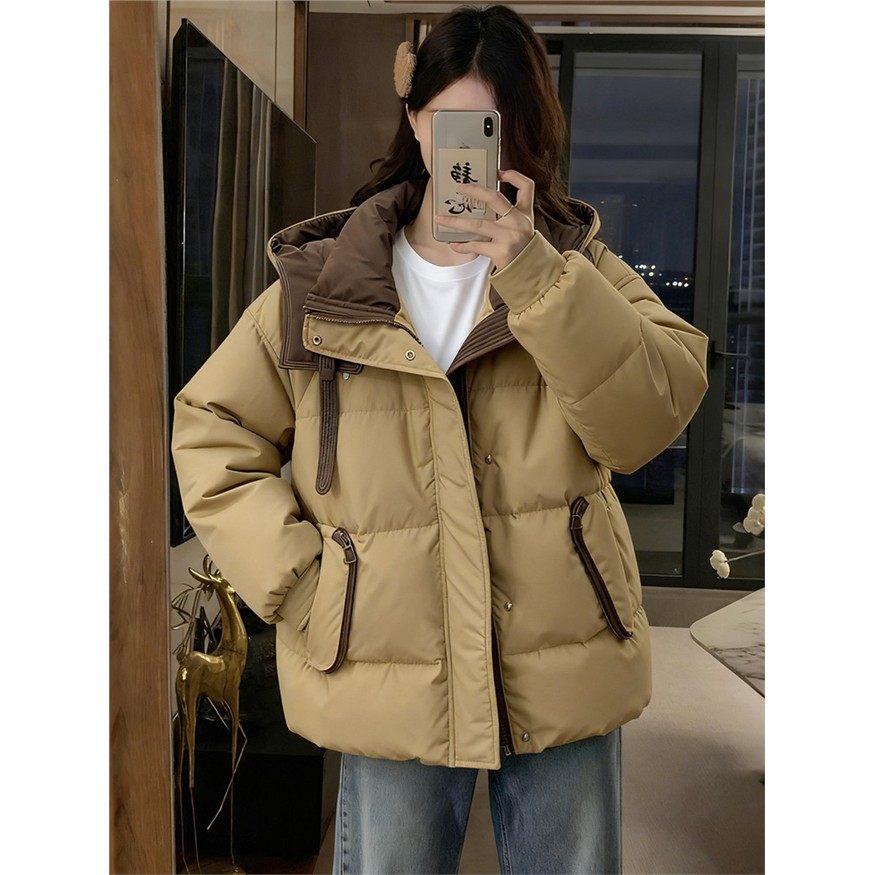 特大码女装胖mm时尚百搭连帽棉服女短款加厚保暖面包服外套高级感,女装/女士精品,大码棉服,淘宝优惠券,粉丝福利购,淘宝优惠卷