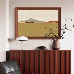 现代简约抽象风景装饰画客厅卧室挂画山川意境画壁画海报画心