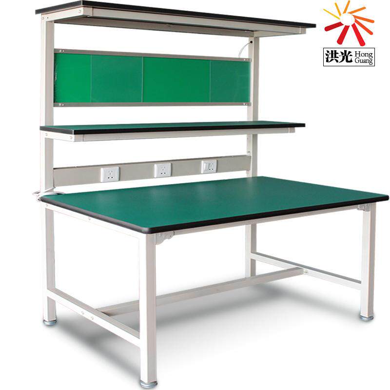 防静电工作台带灯插座流水线操作台车间维修工作桌子实验室组装台_虎窝淘