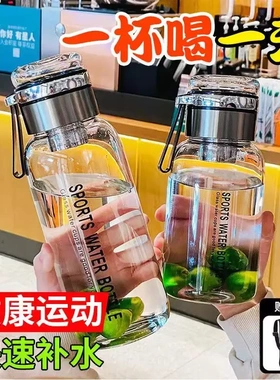 耐高温玻璃水杯大容量水壶便携茶杯男茶水分离泡茶杯子瓶带喝水盖