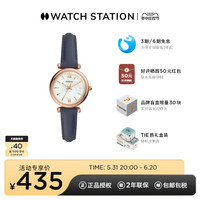 [官方正品]Fossil化石女表简约经典皮质表带石英腕表送礼ES4502