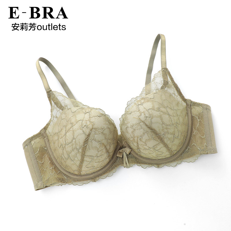 【掌托杯】安莉芳官方奥莱蕾丝性感文胸E-BRA厚款小胸收副乳内衣
