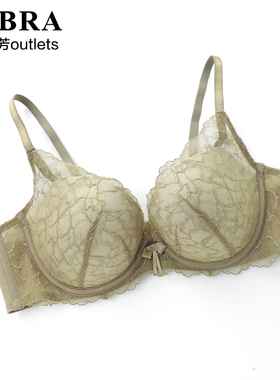 【掌托杯】安莉芳官方奥莱蕾丝性感文胸E-BRA厚款小胸收副乳内衣